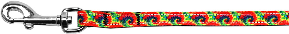 Tie Dye Nylon Ribbon Pet Leash 3/8 inch wide 6Ft Lsh